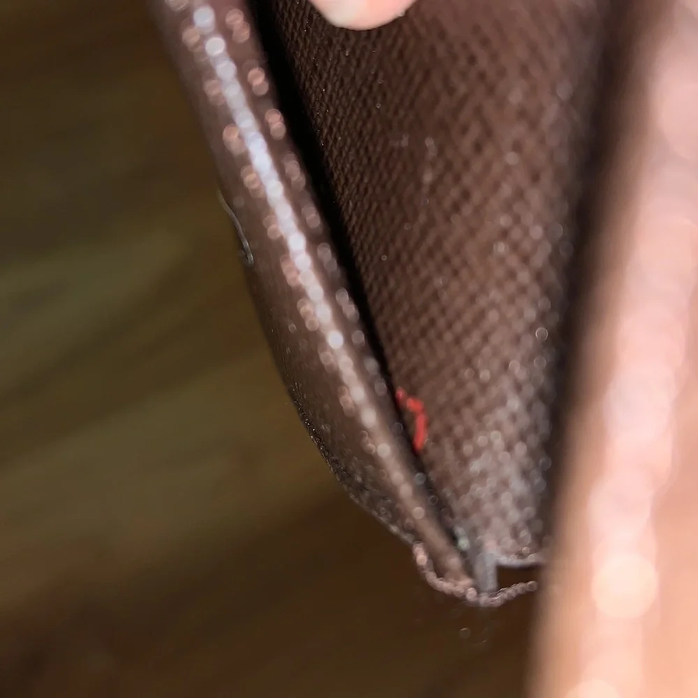 Authentic Louis Vuitton Damier Ebene Marco Bifold Leather Wallet